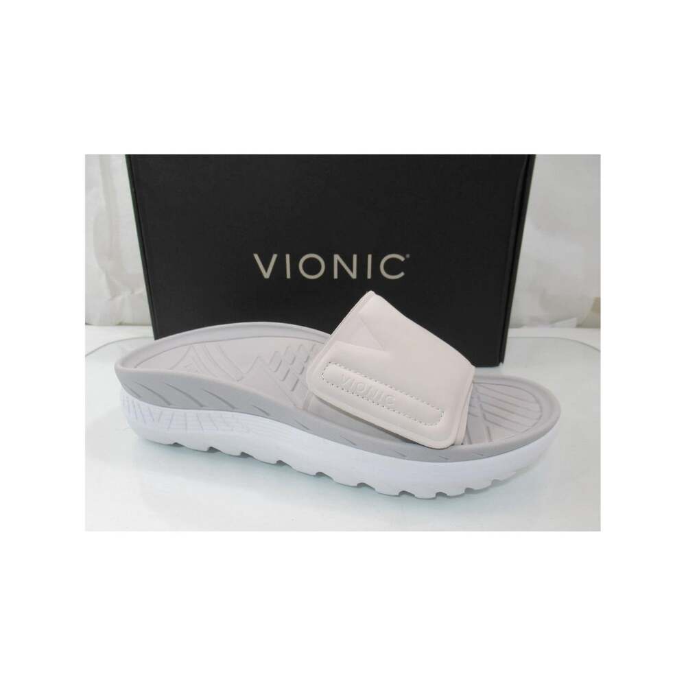 Vionic Rejuvenate Recovery Slide Sandal White Vapor Size Men's 9.5 Women's 11